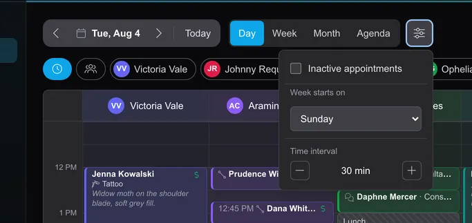 Display options