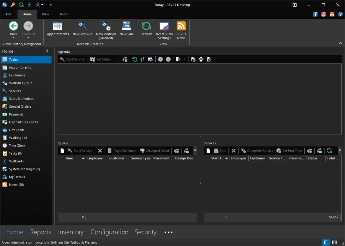 REV23 Desktop Today Dashboard